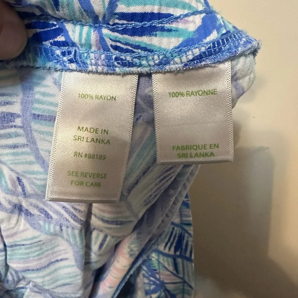 Lilly Pulitzer Katia Shorts Bennet Blue Let's Mango Size XS Flamingo Summer‎